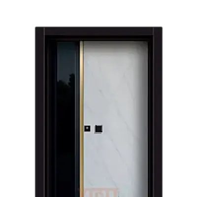 Siyah-Altın Kontrast Kompozit Kapı Modeli YC 110